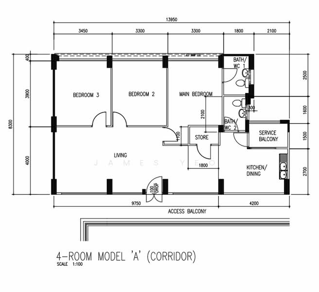 351 Tampines Street 33, 351 Tampines Street 33, 3 Bedrooms, 1,130 sqft, HDB Flat For Sale, by James Yeo, 500206651 - PropertyGuru.com.sg