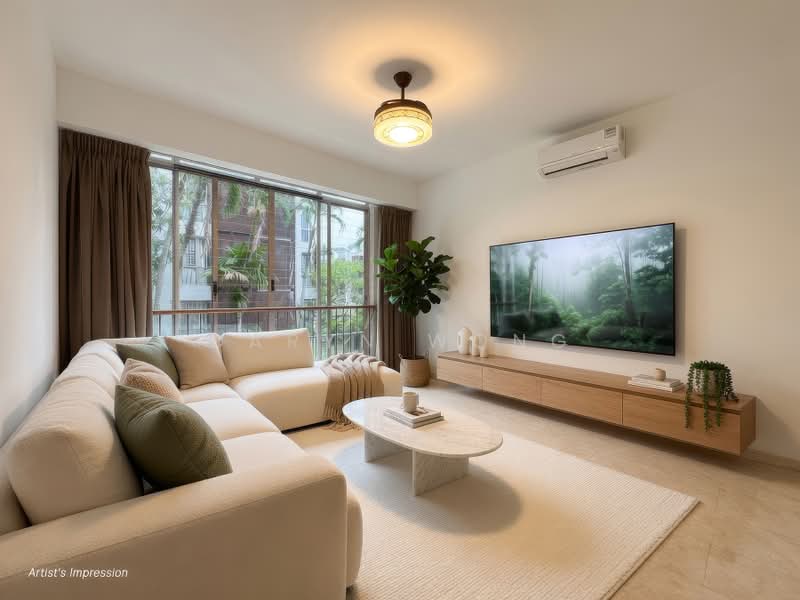 Palm Grove Condo, 19 Palm Grove Avenue, 3 Bedrooms, 1,281 sqft, Condominium For Sale, by Caryn Wong, 500206668 - Living Room - PropertyGuru.com.sg