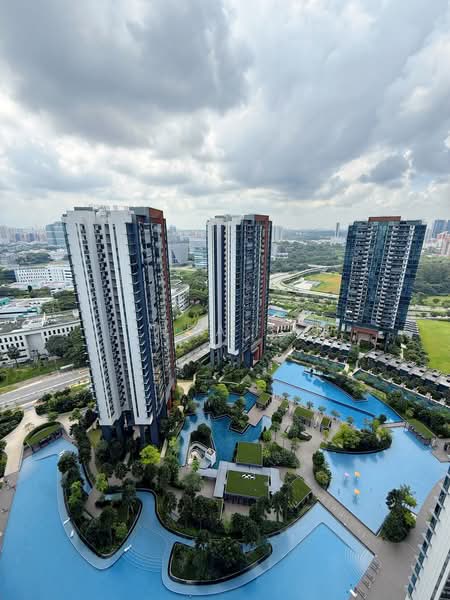 Normanton Park, 49 Normanton Park, 2 Bedrooms, 689 sqft, Condominium For Sale, by Linda Sim, 500206924 - Pool view from balcony - PropertyGuru.com.sg