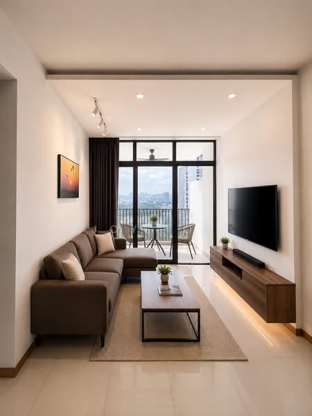 The Trilinq, 28A Jalan Lempeng, 3 Bedrooms, 936 sqft, Condominium For Sale, by Joy Toh, 500206934 - Living Room - PropertyGuru.com.sg