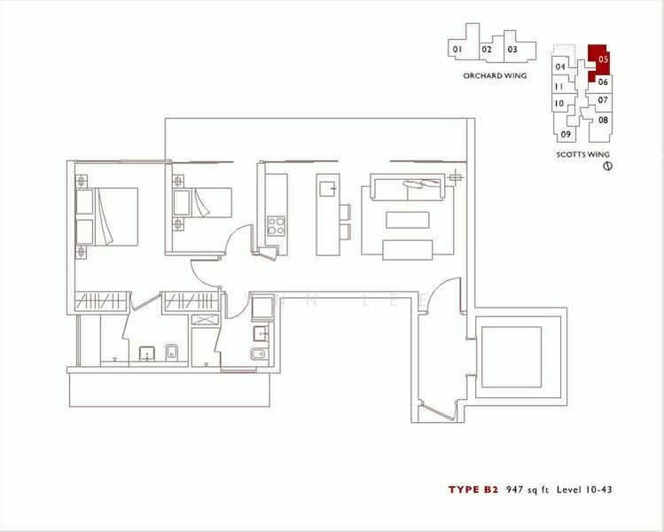 Scotts Square, 6 Scotts Road, 2 Bedrooms, 947 sqft, Condominium For Sale, by Lynn Lee, 500206947 - PropertyGuru.com.sg
