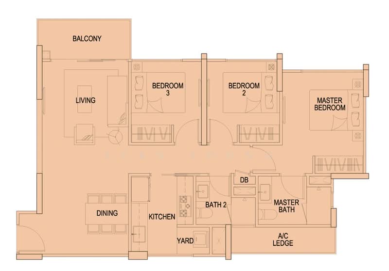 FLO Residence, 7 Punggol Field Walk, 3 Bedrooms, 936 sqft, Condominium For Rent, by Sean Zhong, 500207069 - PropertyGuru.com.sg