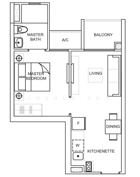 La Fiesta, 64 Sengkang Square, 1 Bedroom, 431 sqft, Condominium For Rent, by Joshua Soh, 500207207 - PropertyGuru.com.sg