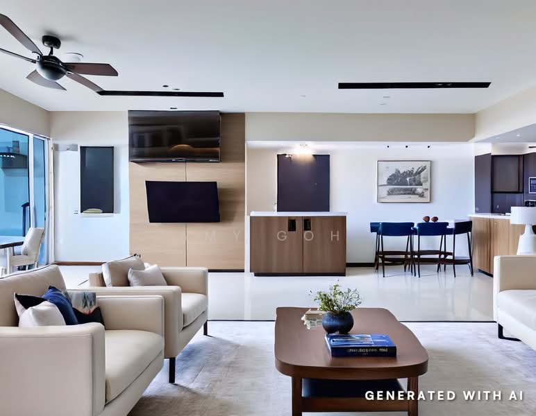 The Pearl @ Mount Faber, 9 Mount Faber Road, 3 Bedrooms, 1,819 sqft, Condominium For Sale, by Amy Goh, 500207236 - Living Room - ID Treated - PropertyGuru.com.sg