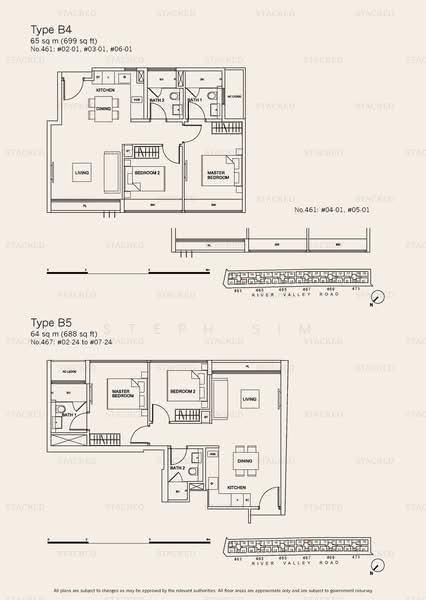 RV Residences, 467 River Valley Road, 2 Bedrooms, 688 sqft, Condominium For Rent, by Steph Sim, 500207280 - PropertyGuru.com.sg