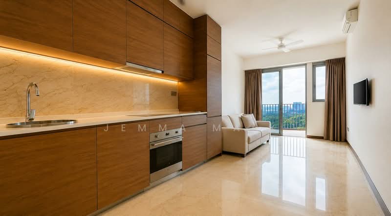 Queens Peak, 1 Dundee Road, 1 Bedroom, 431 sqft, Condominium For Rent, by Jemma Mark, 500207329 - Kitchen - PropertyGuru.com.sg