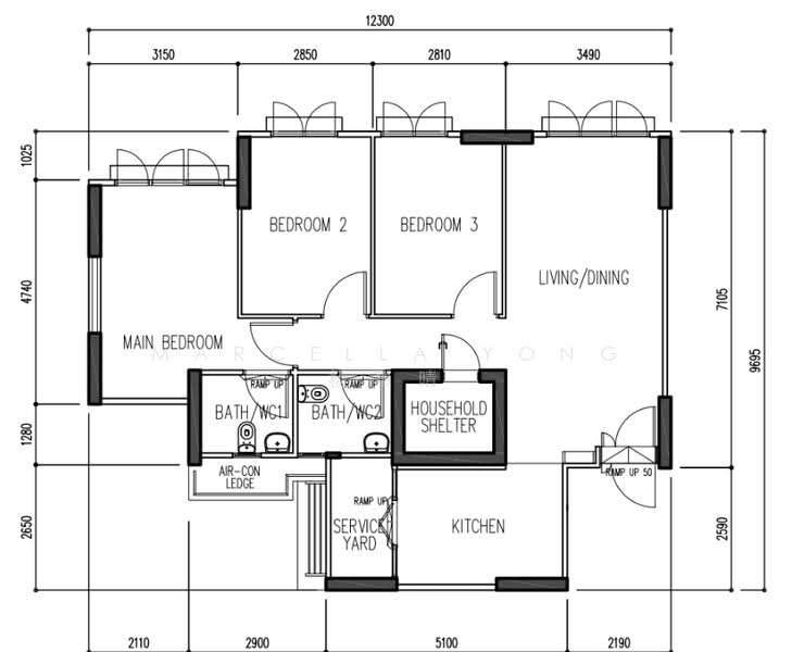 376A Hougang Street 32, 376A Hougang Street 32, 3 Bedrooms, 990 sqft, HDB Flat For Sale, by Marcella Yong 杨惠晴, 500207387 - PropertyGuru.com.sg