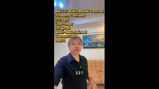 227 Bukit Batok Central, 227 Bukit Batok Central, 2 Bedrooms, 721 sqft, HDB Flat For Sale, by James Yeo, 500207421 - PropertyGuru.com.sg