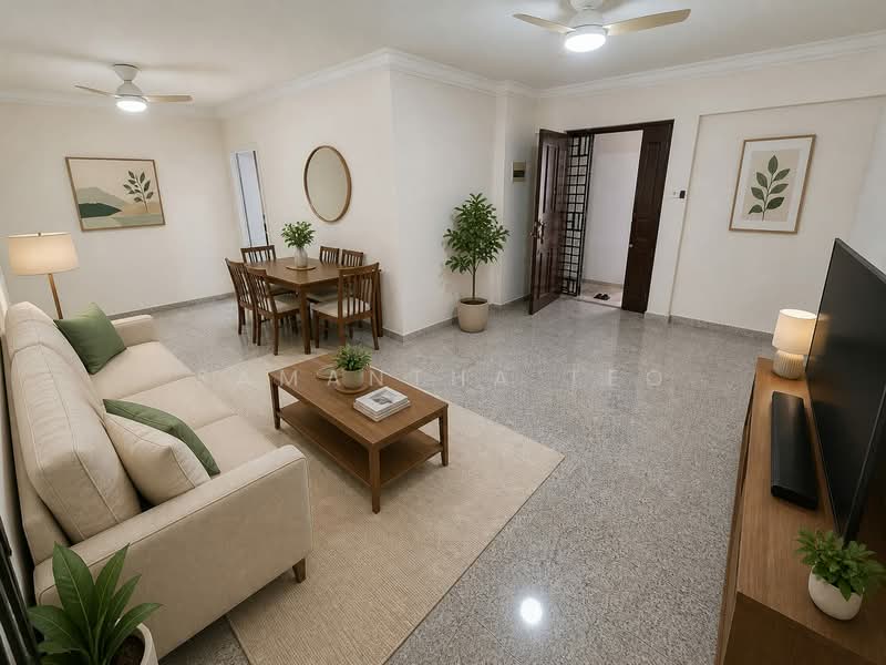 21 Jalan Membina, 21 Jalan Membina, 3 Bedrooms, 969 sqft, HDB Flat For Sale, by Samantha Teo, 500207575 - Living Room - PropertyGuru.com.sg