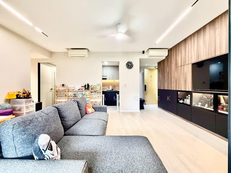 The Amore, 57A Edgedale Plains, 3 Bedrooms, 990 sqft, Executive Condominium For Sale, by William Quek, 500207639 - Living Room - PropertyGuru.com.sg