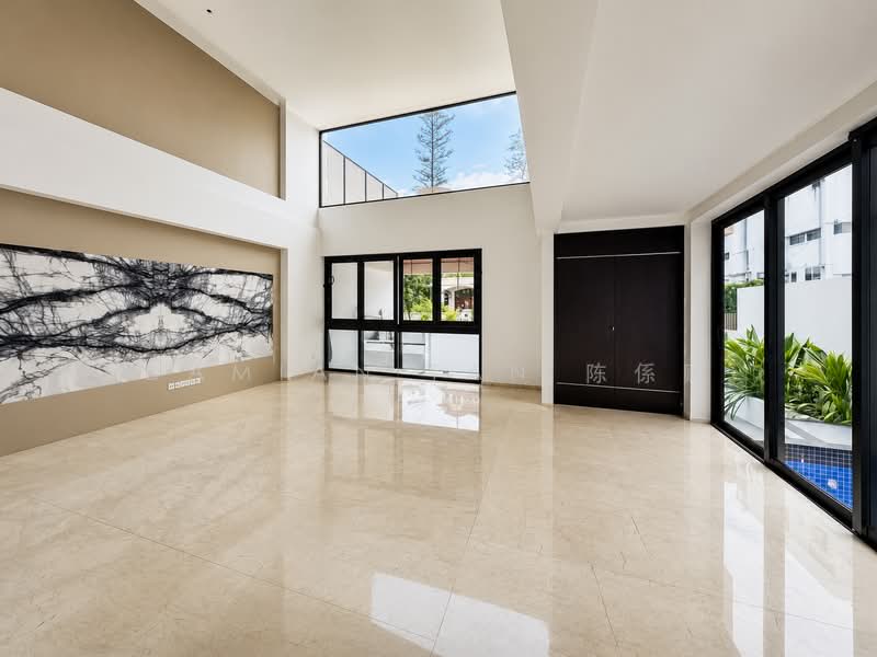 ⭐️SUPER CONVENIENT⭐️1 KM OF NYPS & RGPS⭐️NEAR TAN KAH KEE MRT⭐BRAND NEW 2.5-STY SEMI-D W/ POOL⭐️, Coronation Road Duchess Princess of Wales Prince King's Queen's Lutheran Tan Kim Harom Setangkai Namly Lim Tai See Jalan Ampang Haji Sixth Allamanda Watten Estate Hillcrest Greenwood Greenview Greenmead Shelford Linden Cassia Vanda Ming Teck Lantana, 4 Bedrooms, 7,000 sqft, Semi-Detached House For Sale, by Damian Tan 陈係赈, 500207656 - Living Room - PropertyGuru.com.sg