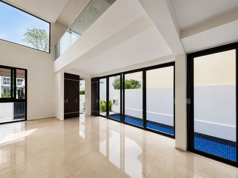 ⭐️SUPER CONVENIENT⭐️1 KM OF NYPS & RGPS⭐️NEAR TAN KAH KEE MRT⭐BRAND NEW 2.5-STY SEMI-D W/ POOL⭐️, Coronation Road Duchess Princess of Wales Prince King's Queen's Lutheran Tan Kim Harom Setangkai Namly Lim Tai See Jalan Ampang Haji Sixth Allamanda Watten Estate Hillcrest Greenwood Greenview Greenmead Shelford Linden Cassia Vanda Ming Teck Lantana, 4 Bedrooms, 7,000 sqft, Semi-Detached House For Sale, by Damian Tan 陈係赈, 500207656 - Living Room - PropertyGuru.com.sg