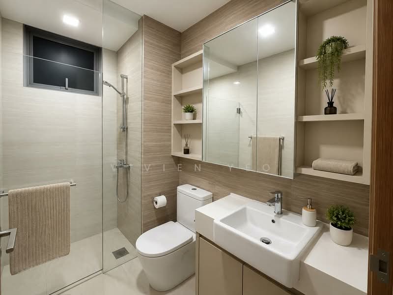 High Park Residences, 27 Fernvale Road, 3 Bedrooms, 872 sqft, Condominium For Sale, by Vivien Yeo, 500207964 - Bathroom - PropertyGuru.com.sg