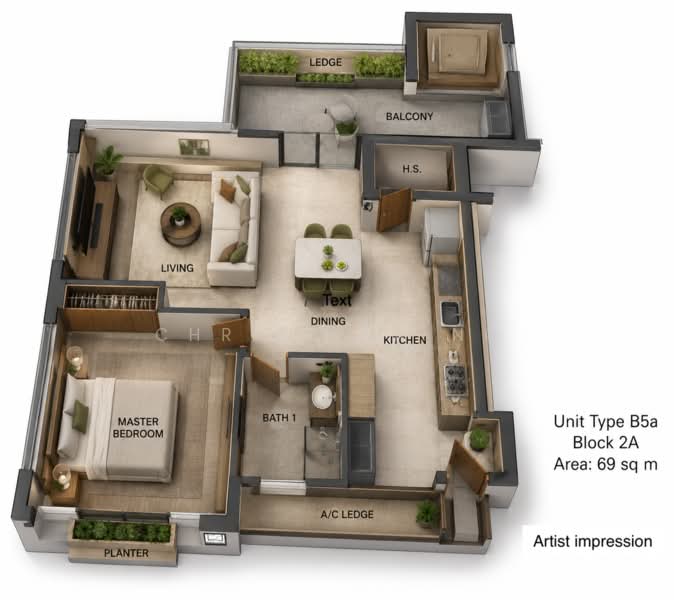 The Cornwall, 2 Cornwall Gardens, 1 Bedroom, 743 sqft, Condominium For Sale, by Christina Ng, 500208135 - Living Room - PropertyGuru.com.sg
