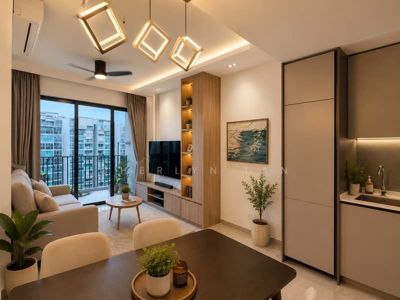 Sengkang Grand Residences, 74 Compassvale Bow, 2 Bedrooms, 764 sqft, Condominium For Rent, by Cherlyn Tan, 500208140 - Living Room - PropertyGuru.com.sg