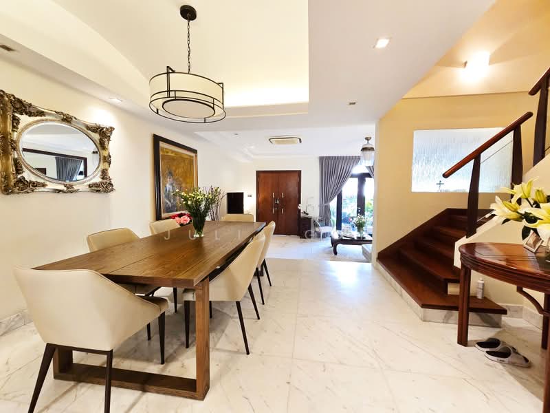 Modern Freehold Bright 5 bedroom Move in Home within 1km of Raffles Girls School, Greenwood / Watten / Tan Kah Kee MRT, 5 Bedrooms, 3,200 sqft, Terraced House For Sale, by Julia Goh, 500208158 - Dining Room - PropertyGuru.com.sg