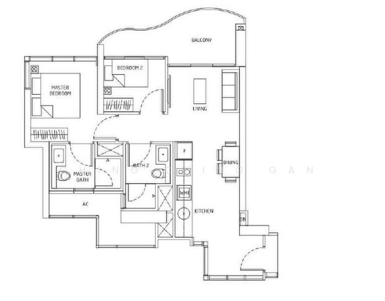 Queens Peak, 3 Dundee Road, 2 Bedrooms, 775 sqft, Condominium For Rent, by Ching Ching Gan, 500208228 - PropertyGuru.com.sg