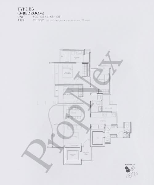 The Meyerise, 97 Meyer Road, 3 Bedrooms, 1,270 sqft, Condominium For Sale, by Linda Ang, 500208363 - PropertyGuru.com.sg