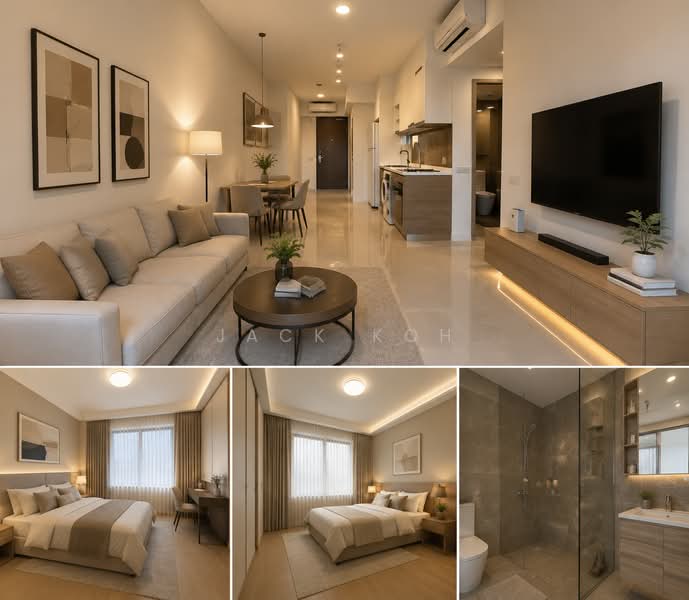 Treasure at Tampines, 57 Tampines Lane, 2 Bedrooms, 657 sqft, Condominium For Sale, by Jack Koh, 500208447 - Living Room - PropertyGuru.com.sg