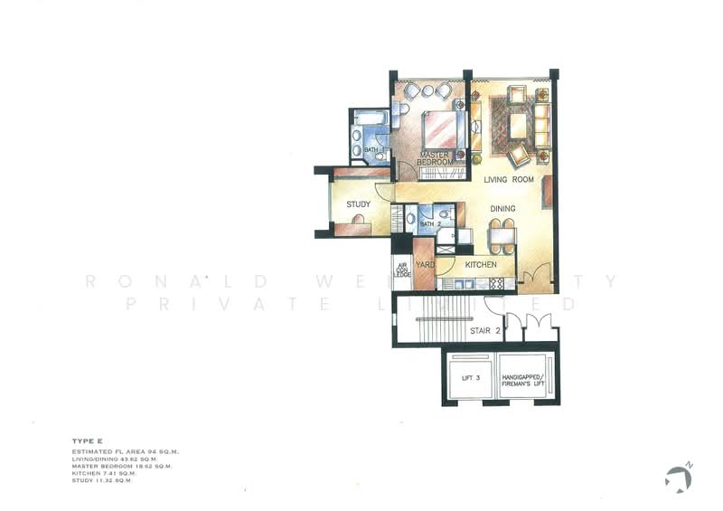 Richmond Park, 3 Bideford Road, 2 Bedrooms, 1,012 sqft, Condominium For Rent, by RONALD, 500208986 - PropertyGuru.com.sg