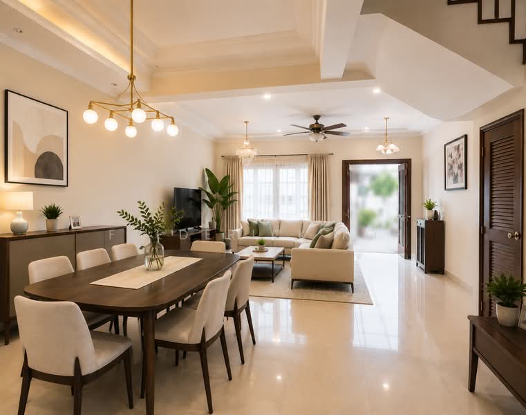 ⚡🏡SALE⚡HEART OF SERANGOON WALK OR DRIVE 5 MIN TO NEX, , 5 Bedrooms, 2,400 sqft, Terraced House For Sale, by Frederick Koh, 500209158 - Living Room - PropertyGuru.com.sg