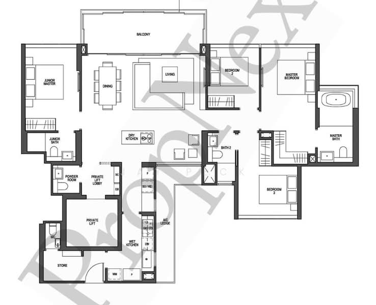 Martin Modern, 10 Martin Place, 4 Bedrooms, 1,733 sqft, Apartment For Rent, by JAY PECK, 500209261 - PropertyGuru.com.sg