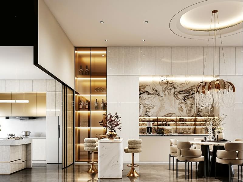 Hillview’s Crescent Crown Jewel: Brand New Freehold Mega 3.5 Storey Terrace, Hillview Crescent, Guilin, Bukit Batok, Gombak, Bukit Timah Hill, 6 Bedrooms, 7,200 sqft, Terraced House For Sale, by Denson Kwek, 500209372 - Kitchen - PropertyGuru.com.sg