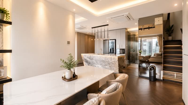 Newly Renovated Freehold Duplex With Stunning City Skyline View!, 1 Lincoln Road, 4 Bedrooms, 1,938 sqft, Condominium For Sale, by Peter Loh 彼得, 500209438 - Kitchen - PropertyGuru.com.sg