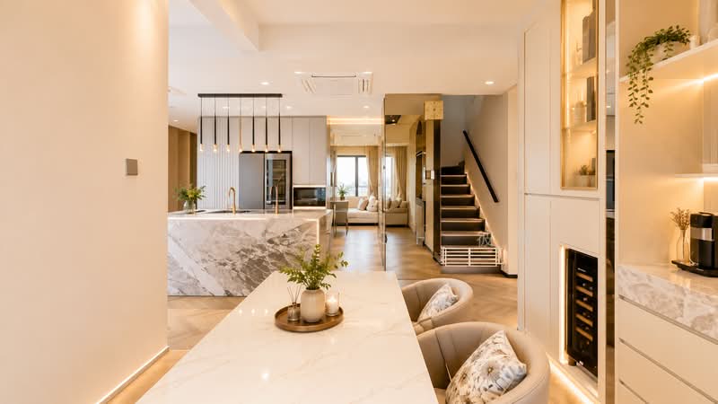 Newly Renovated Freehold Duplex With Stunning City Skyline View!, 1 Lincoln Road, 4 Bedrooms, 1,938 sqft, Condominium For Sale, by Peter Loh 彼得, 500209438 - Kitchen - PropertyGuru.com.sg