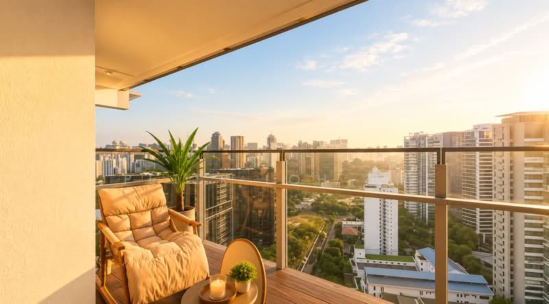 Newly Renovated Freehold Duplex With Stunning City Skyline View!, 1 Lincoln Road, 4 Bedrooms, 1,938 sqft, Condominium For Sale, by Peter Loh 彼得, 500209438 - Balcony - PropertyGuru.com.sg