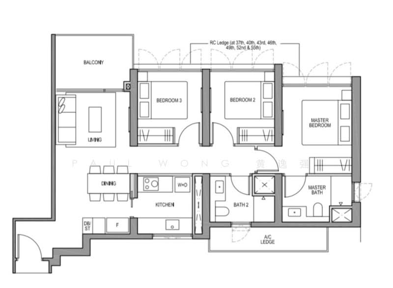 Avenue South Residence, 11 Silat Avenue, 3 Bedrooms, 947 sqft, Condominium For Rent, by Paul Wong 黄逸强, 500209667 - PropertyGuru.com.sg
