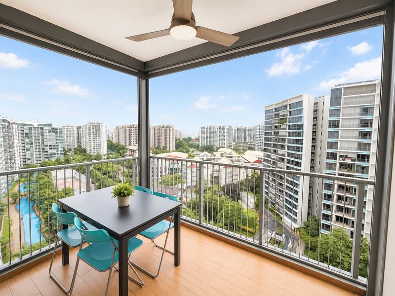 Kingsford Waterbay, 76 Upper Serangoon View, 3 Bedrooms, 850 sqft, Condominium For Sale, by Edwin Hoe, 500209748 - Balcony - PropertyGuru.com.sg