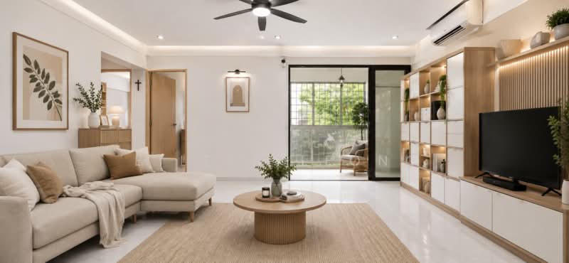 291A Compassvale Street, 291A Compassvale Street, 3 Bedrooms, 1,184 sqft, HDB Flat For Sale, by Eileen Leong, 500209777 - Living Room (For Illustration only) - PropertyGuru.com.sg