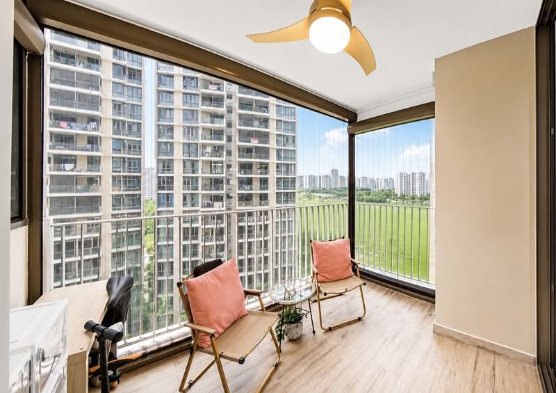 Treasure Crest, 60 Anchorvale Crescent, 3 Bedrooms, 958 sqft, Executive Condominium For Sale, by Noh ., 500209825 - Balcony - PropertyGuru.com.sg