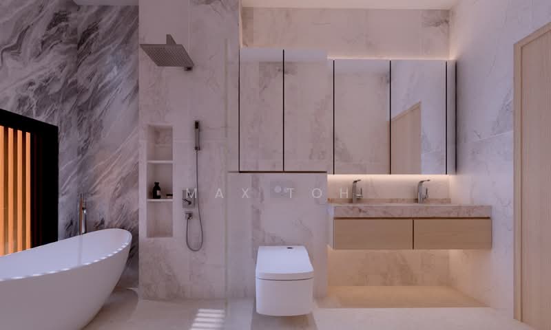 ⭐️⭐️LANDED7772 @ D20 BRAND NEW TERRACE, SEMBAWANG HILL ESTATE, 5 Bedrooms, 3,600 sqft, Terraced House For Sale, by Max Toh, 500209840 - Bathroom - PropertyGuru.com.sg