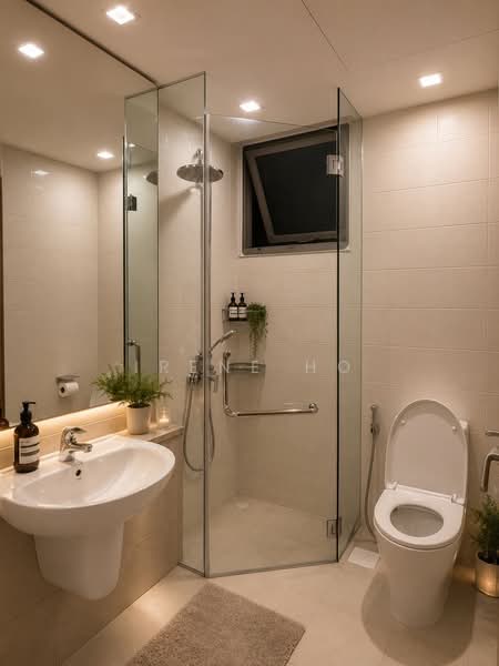 Edelweiss Park Condo, 90 Flora Road, 3 Bedrooms, 1,055 sqft, Condominium For Rent, by Irene Ho, 500210183 - Bathroom - PropertyGuru.com.sg
