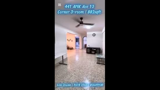 441 Ang Mo Kio Avenue 10, 441 Ang Mo Kio Avenue 10, 2 Bedrooms, 882 sqft, HDB Flat For Sale, by Lim Ziwan, 500210321 - PropertyGuru.com.sg