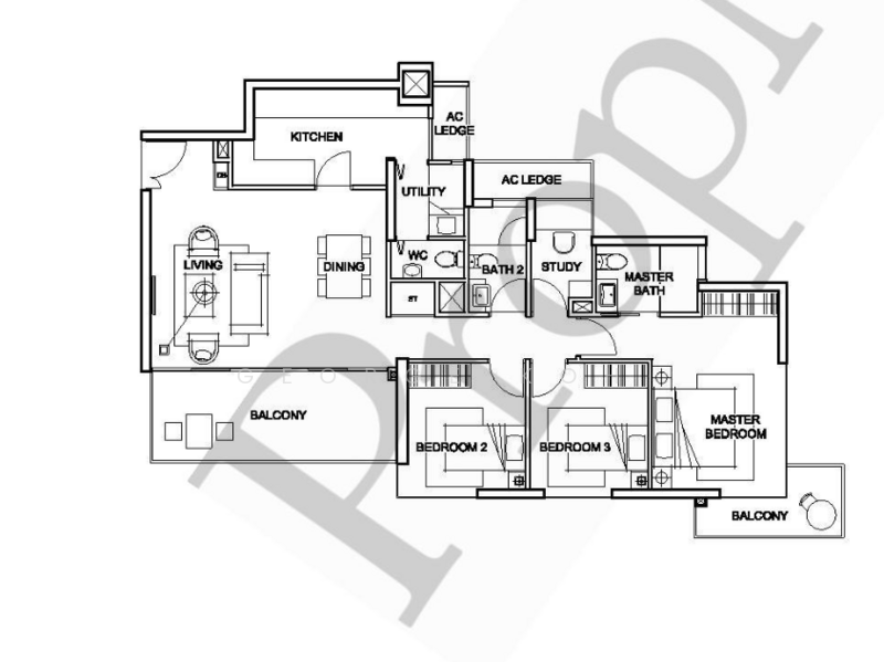 Foresque Residences, 107 Petir Road, 3 Bedrooms, 1,281 sqft, Condominium For Sale, by George Koh, 500210431 - PropertyGuru.com.sg