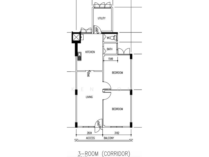 2 Dover Road, 2 Dover Road, 2 Bedrooms, 700 sqft, HDB Flat For Sale, by Ken Koh, 500210560 - PropertyGuru.com.sg
