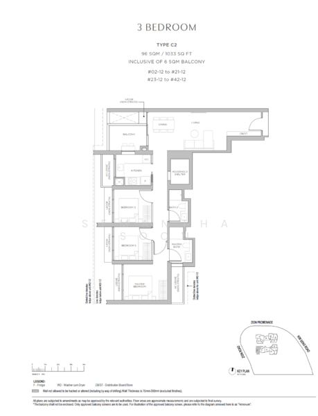 Promenade Peak, 1 Zion Road, 3 Bedrooms, 1,033 sqft, Condominium For Sale, by Semantha Soon, 500210615 - PropertyGuru.com.sg