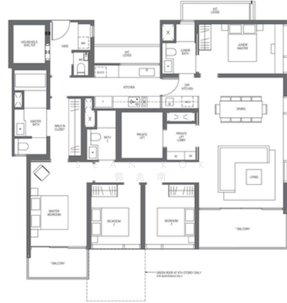 Midtown Modern, 18 Tan Quee Lan Street, 4 Bedrooms, 1,808 sqft, Condominium For Sale, by Sean Kok 郭兆南, 500210634 - PropertyGuru.com.sg