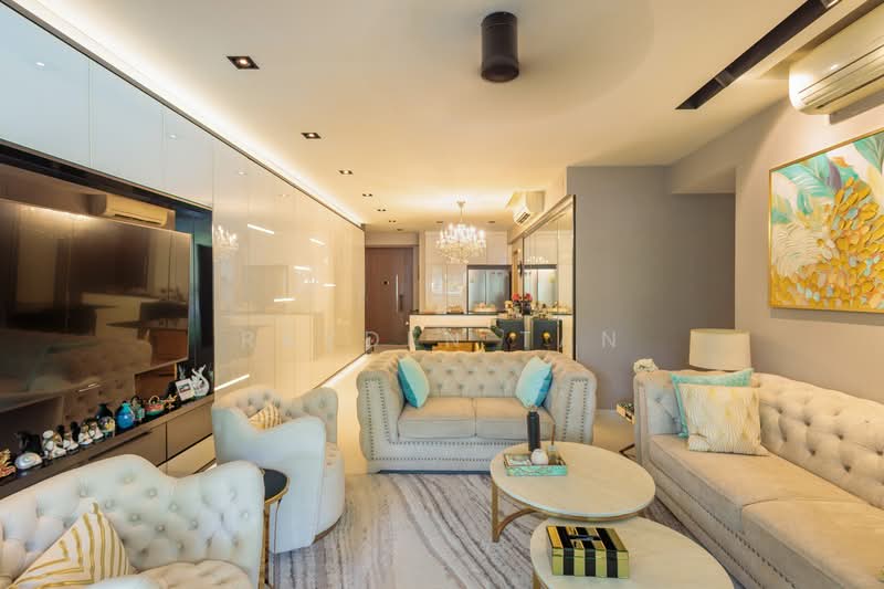Parc Olympia, 64 Flora Drive, 4 Bedrooms, 1,733 sqft, Condominium For Sale, by Rayden Tan, 500210866 - Living Room - PropertyGuru.com.sg