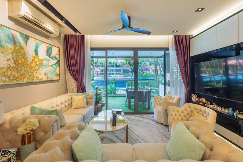 Parc Olympia, 64 Flora Drive, 4 Bedrooms, 1,733 sqft, Condominium For Sale, by Rayden Tan, 500210866 - Living Room - PropertyGuru.com.sg