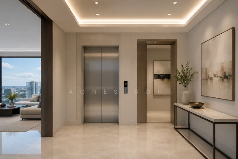 Freehold D15 1KM to Top Primary Schools! Private Lift!, Dunman Road, Haig Road, 5 Bedrooms, 2,000 sqft, Condominium For Sale, by Agnes Goh, 500210887 - Lobby - PropertyGuru.com.sg
