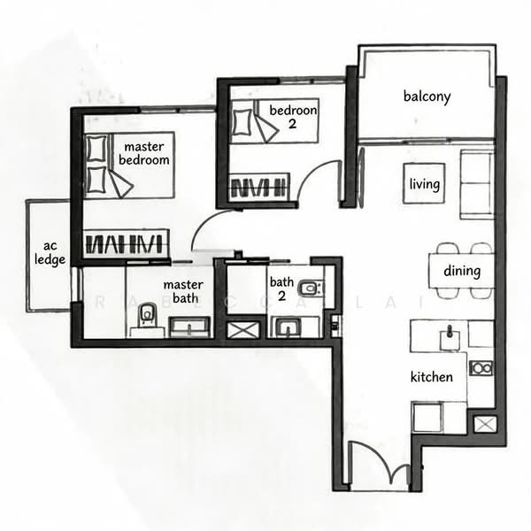 The Panorama, 10 Ang Mo Kio Ave 2, 2 Bedrooms, 700 sqft, Condominium For Rent, by Rabecca Lai, 500210904 - PropertyGuru.com.sg