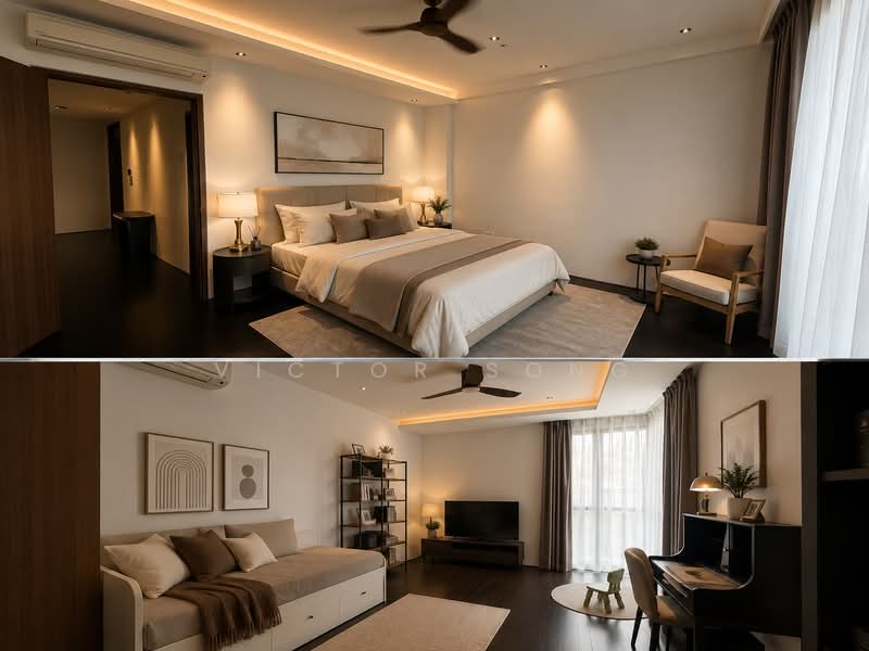 Beauty World MRT - 2 Mins Away, Lorong Pisang Raja, 7 Bedrooms, 5,000 sqft, Corner Terrace For Rent, by Victor Song, 500211038 - Master Bedroom (AI) - PropertyGuru.com.sg