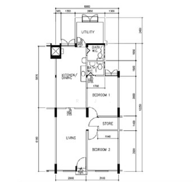 54 Sims Drive, 54 Sims Drive, 2 Bedrooms, 735 sqft, HDB Flat For Rent, by Raj ., 500211231 - PropertyGuru.com.sg