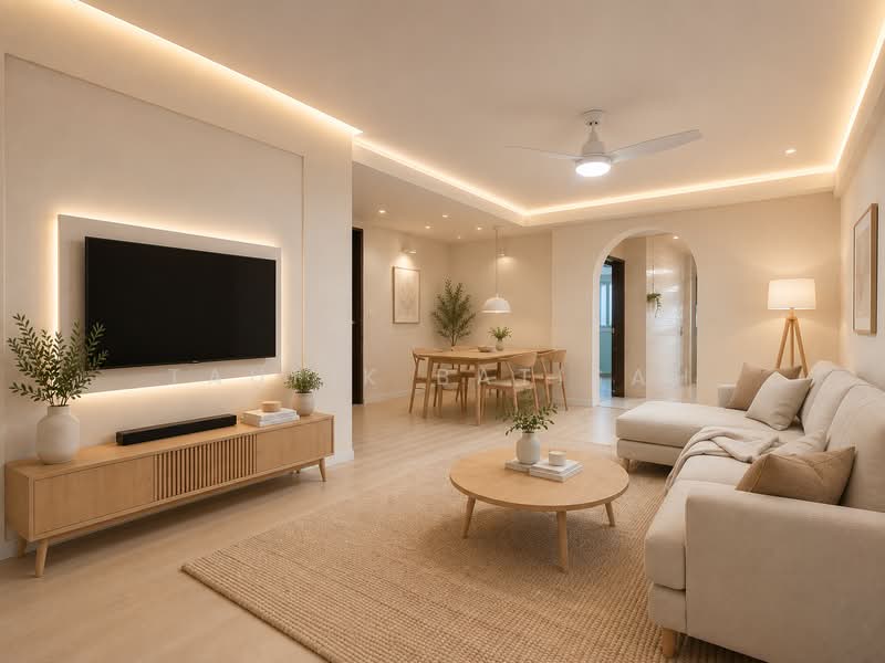 182 Ang Mo Kio Avenue 5, 182 Ang Mo Kio Avenue 5, 3 Bedrooms, 1,001 sqft, HDB Flat For Sale, by Taufik Batisah, 500211246 - Living Room ID Ilustration - PropertyGuru.com.sg