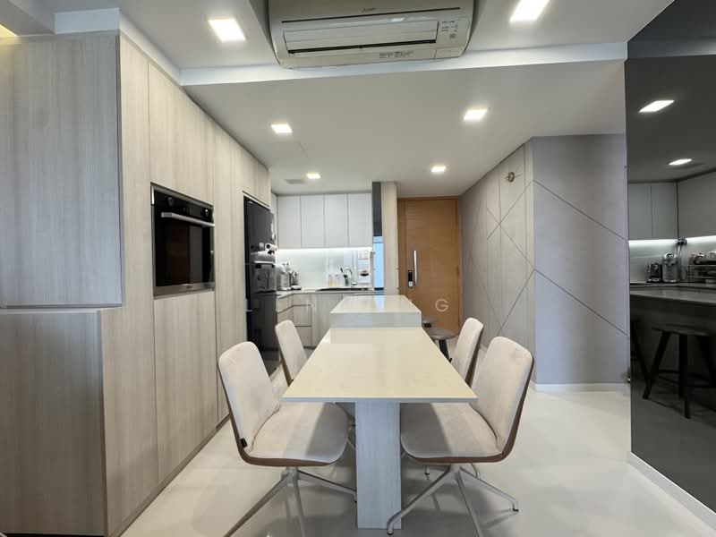 The Scala @ Lorong Chuan, 130 Serangoon Avenue 3, 2 Bedrooms, 850 sqft, Condominium For Sale, by Lena Ng, 500211579 - Open Kitchen with Island - PropertyGuru.com.sg