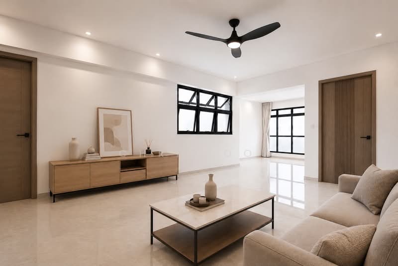 CHEAP!! Renovated HDB next to MRT! Spacious!, , 3 Bedrooms, 1,184 sqft, HDB Flat For Sale, by Chris Ooi, 500212010 - Living Room - PropertyGuru.com.sg